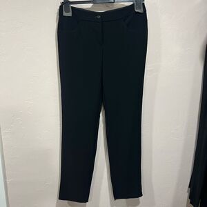 New CHANEL Slim Pants Microfiber Black Uniform Pants Size 42 (US 10)